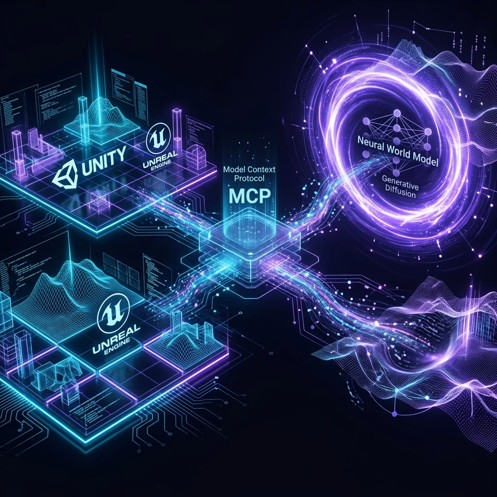 Unity, Unreal Engine und MCP: KI-Agenten bauen 3D-Welten – und wo bleibt der Hybrid zu World Models?