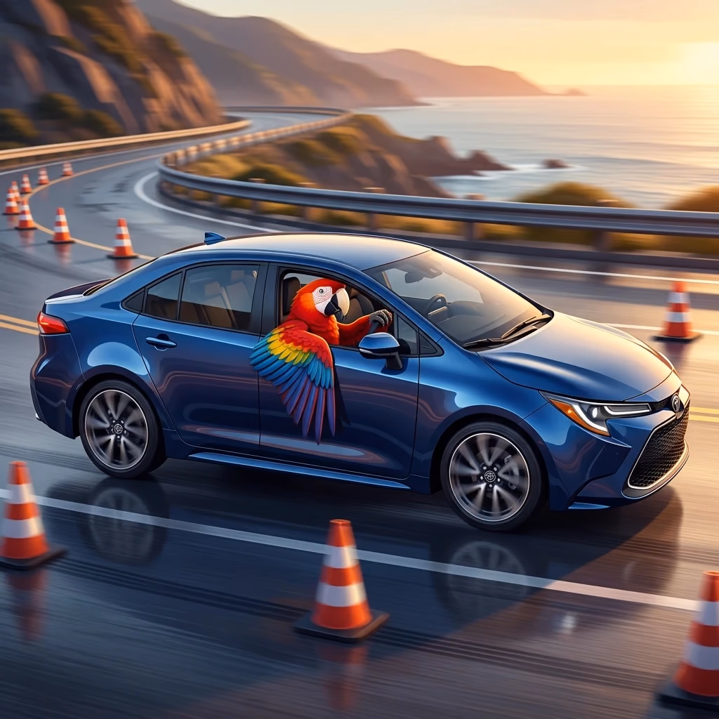 Von wegen stochastischer Papagei: Sprachmodelle Astra, Sol, Grok und Fable steuern im DrivingBench echten Toyota