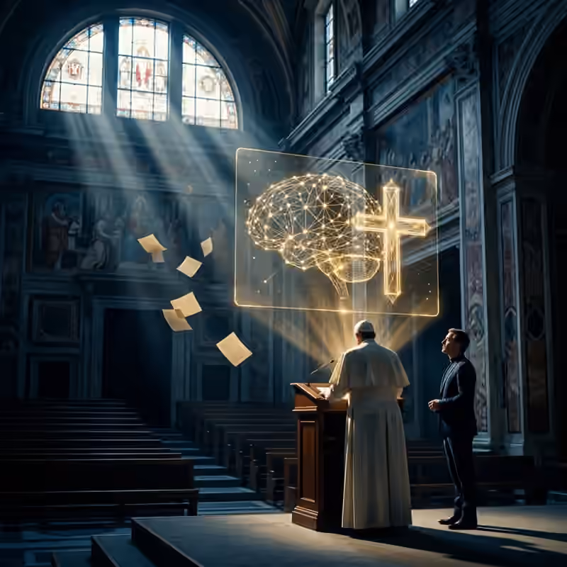 Papst Leo XIV. stellt KI-Enzyklika vor - mit Anthropic-Mitgründer Chris Olah an seiner Seite
